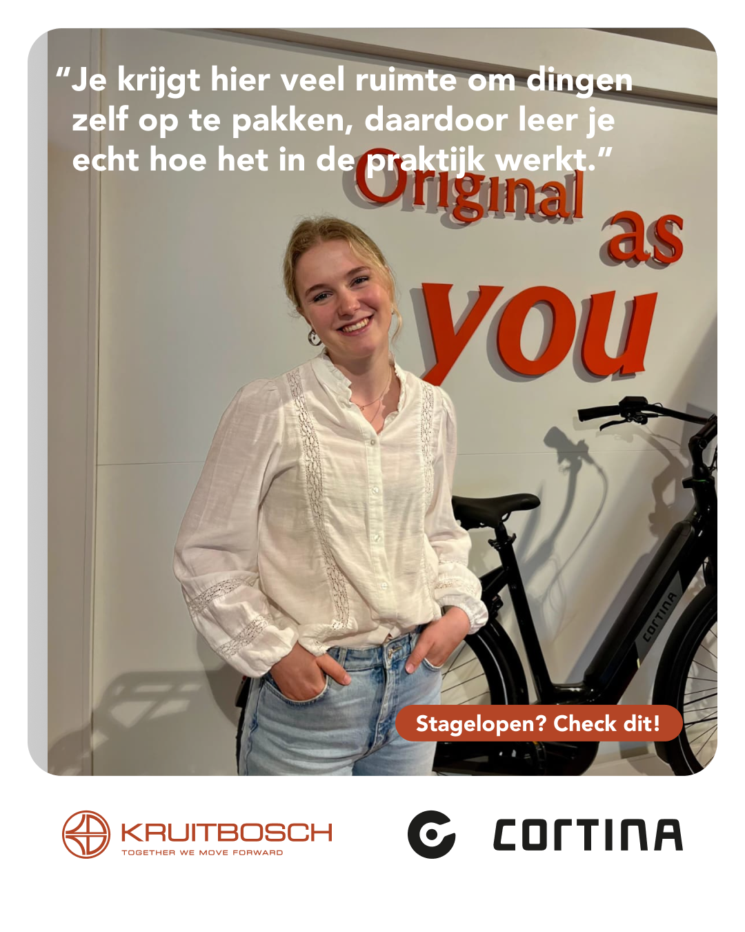 Van dealercommunicatie tot het uitrollen van een retailconcept: tijdens haar stage bij Kruitbosch ontdekt Nynke Gunst hoe veelzijdig marketing in de praktijk is. 